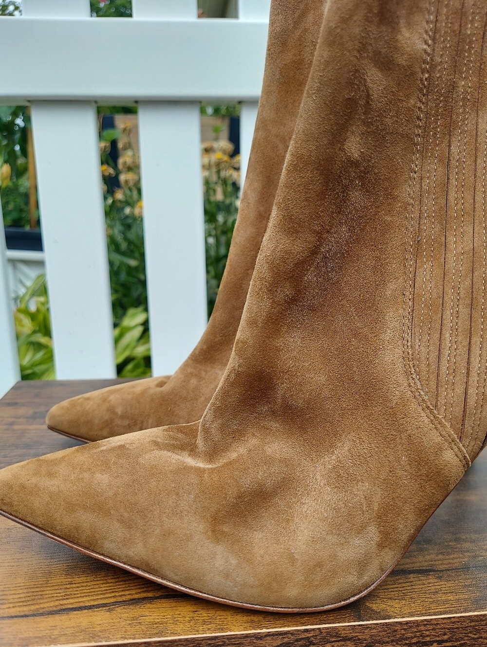 Veronica Beard Lisa Hazelwood Suede Pointed-Toe Ankle Boots Womens Size 10.5 - Picture 4 of 13